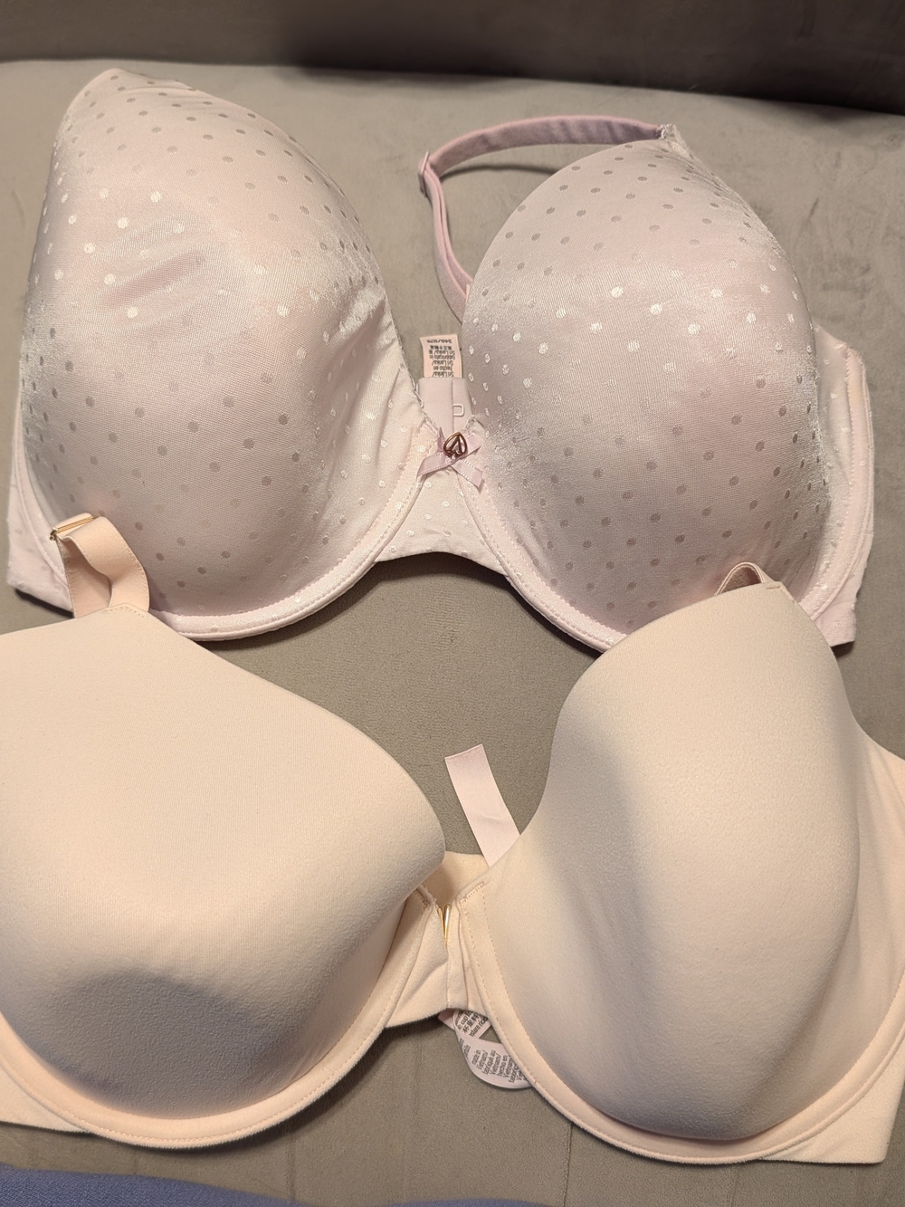 Victoria's Secret Light Pink & Cream T-Shirt Bra Duo Body By Victoria Perfect Co